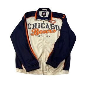 NFL Chicago Bears G-III Full Zip Track Jacket Mens Medium Navy Blue 58HAR3038